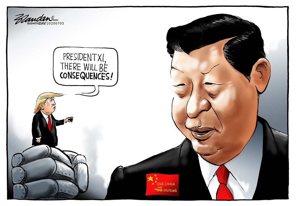 CARTOON: Trump vs China colossus CARTOON: Trump vs China colossus