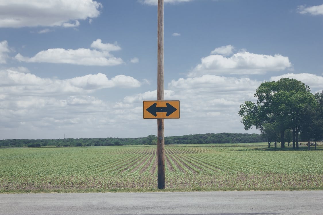 Free Photo of Yellow Arrow Road Signage Stock Photo
