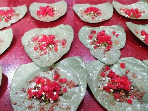 sweet paan in a paan shop sweet paan in a paan shop paan-daan stock pictures, royalty-free photos & images