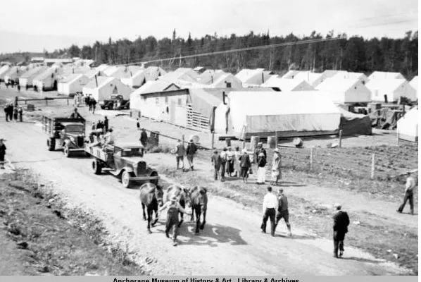 Matanuska Colony in 1935, that would become Palmer, Alaska.