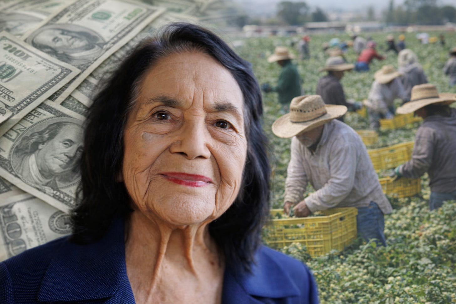 Cash and farmworkers backdrop
