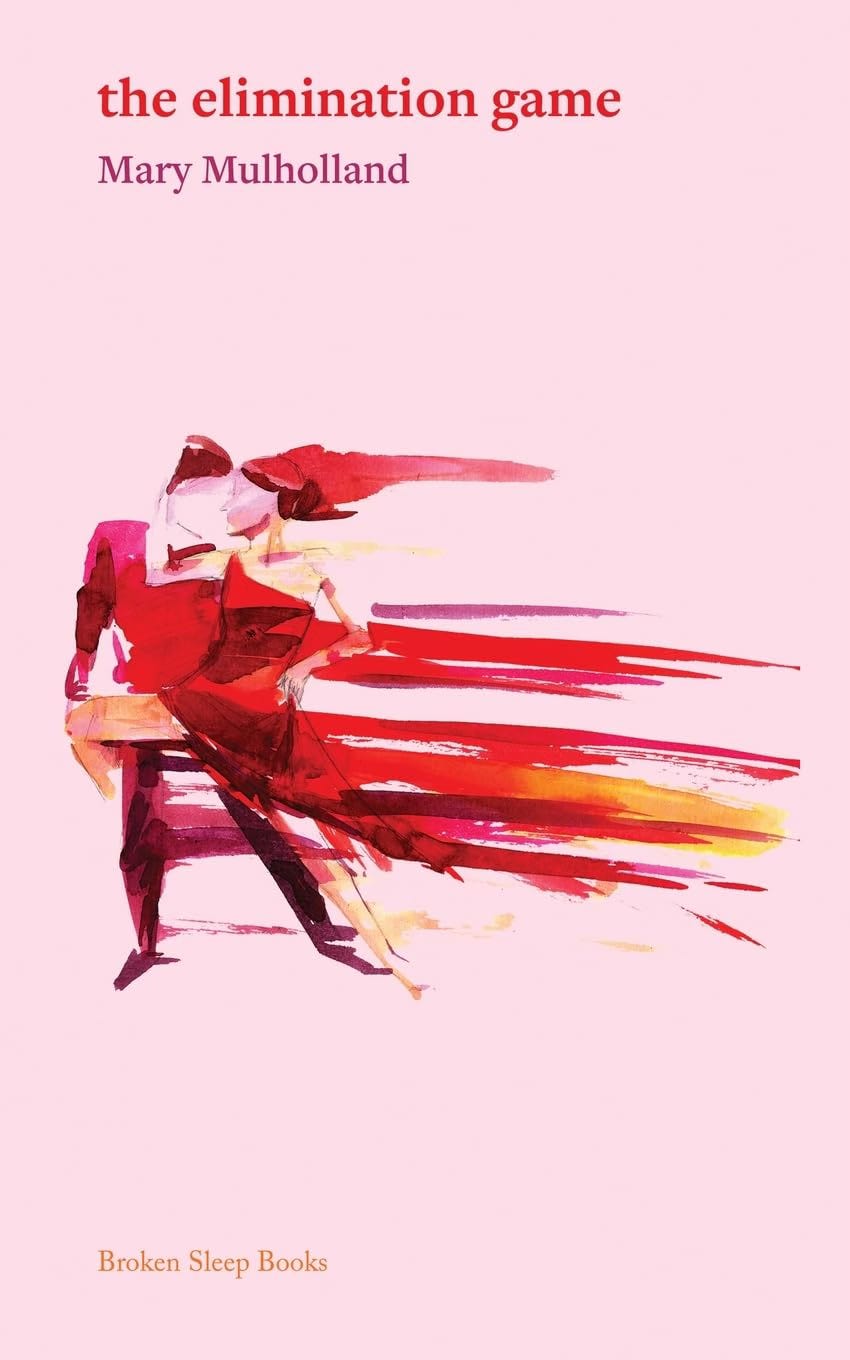 Pink book cover with a watercolour sketch of a couple dancing, both wearing red