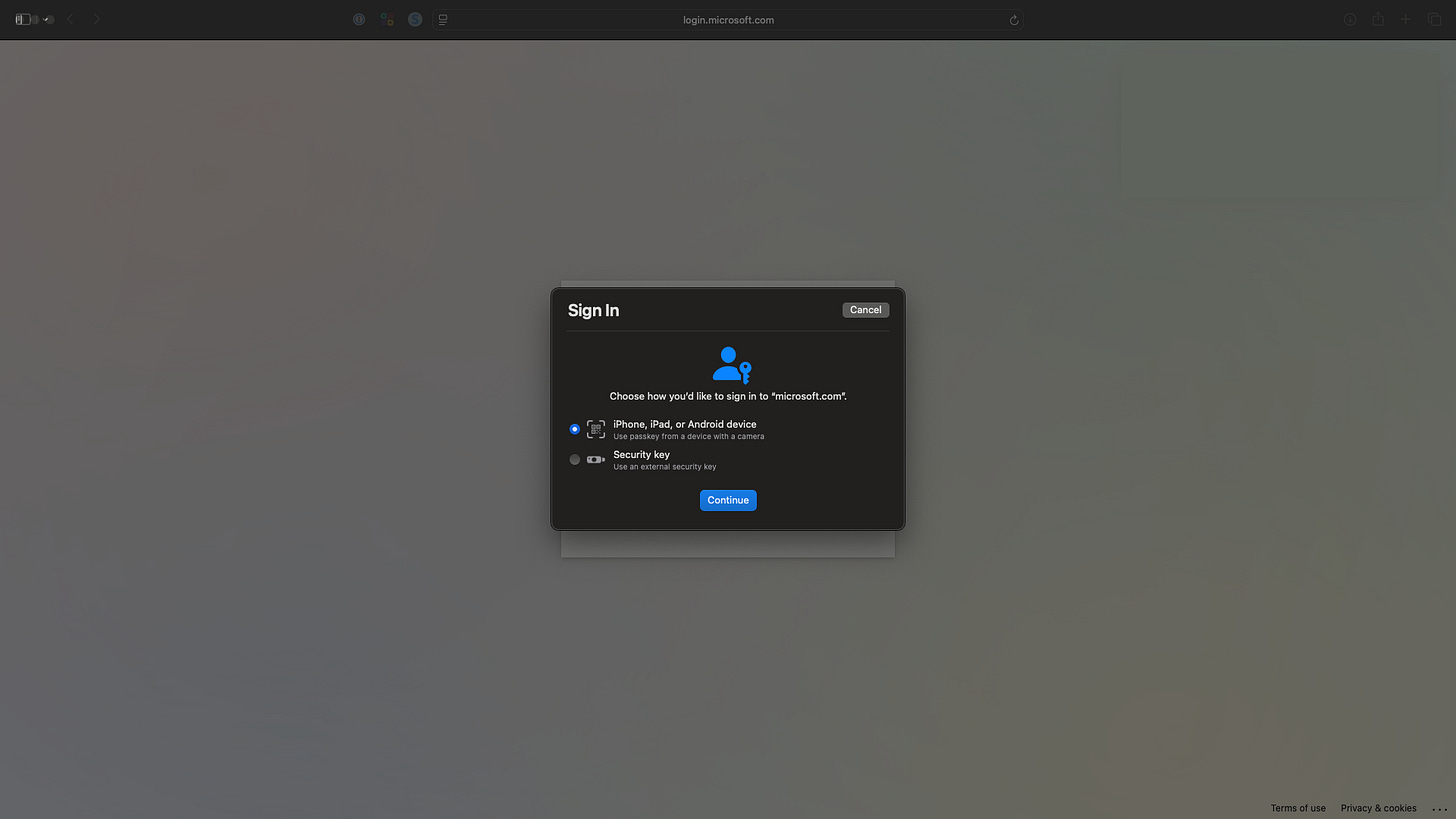 Microsoft Passkey requires phone Microsoft Passkey requires phone