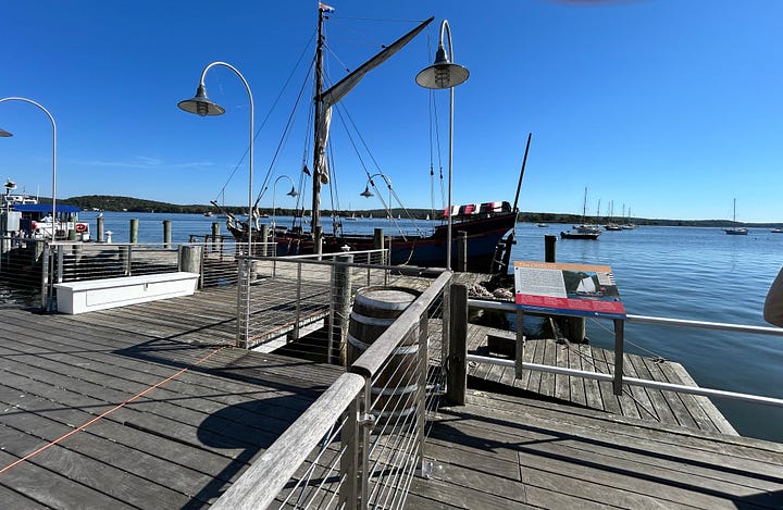 ships, water, dock, building, sky