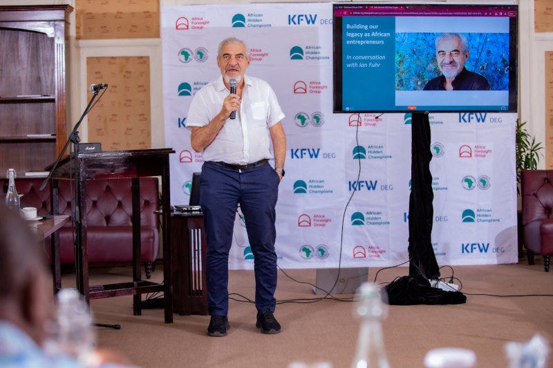 Ian Fuhr speaking at the African Hidden Champions Summit in Victoria Falls, Zimbabwe. Ian Fuhr speaking at the African Hidden Champions Summit in Victoria Falls, Zimbabwe.