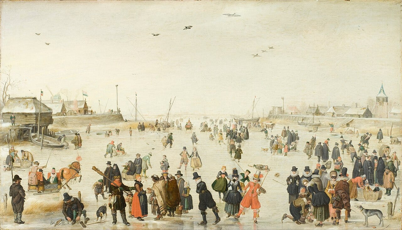 Hendrick Avercamp, A Scene on the Ice, about 1608 Hendrick Avercamp, A Scene on the Ice, about 1608