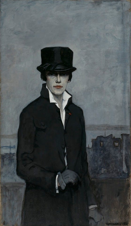 Romaine Brooks, Self-Portrait, 1923, oil on canvas, Smithsonian American Art Museum, Gift of the artist, 1966.49.1