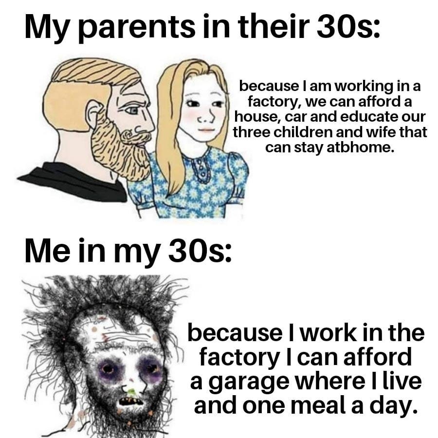 The plot twist is that It's the same factory and the same position, with  the same needed education. : r/memes