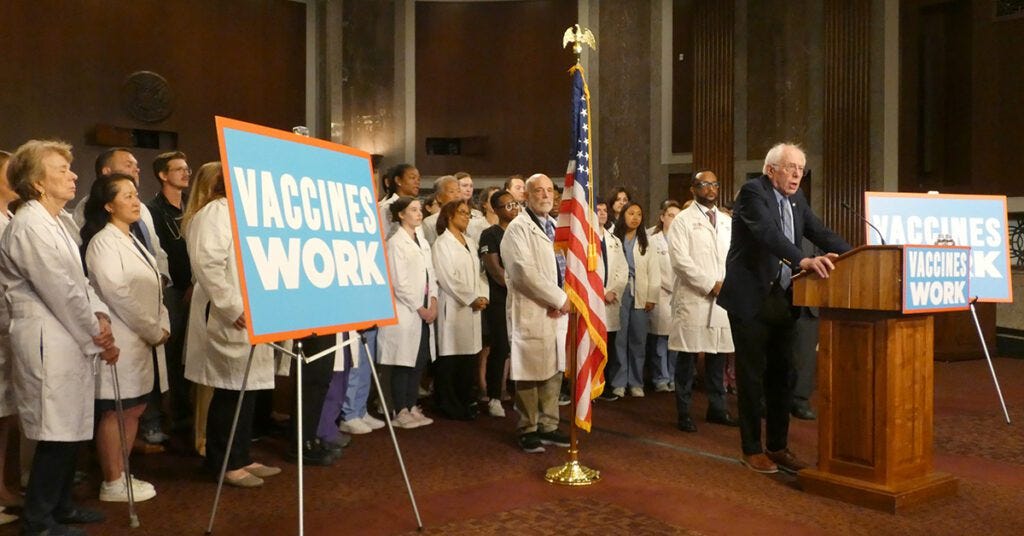Senator Bernie Sanders Holds “Vaccines Work” Press Conference - AAI News