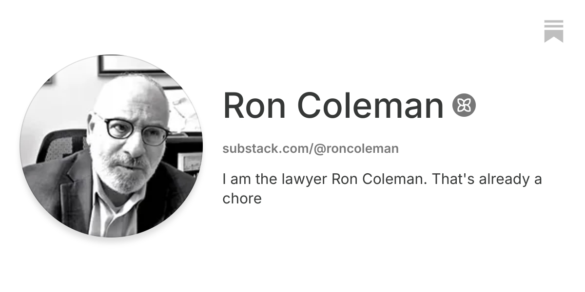 Ron Coleman | Substack