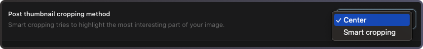 Image showing the cropping method being turned to "Centered"