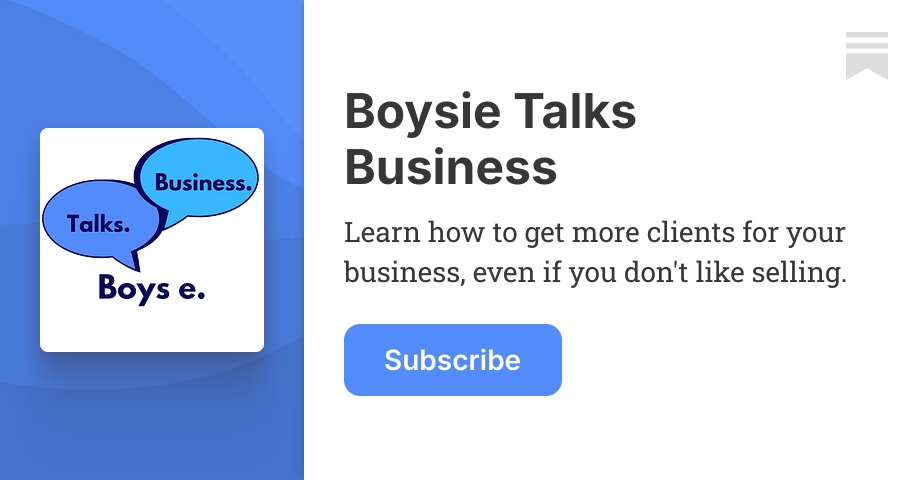 Boysie Talks Business | Substack
