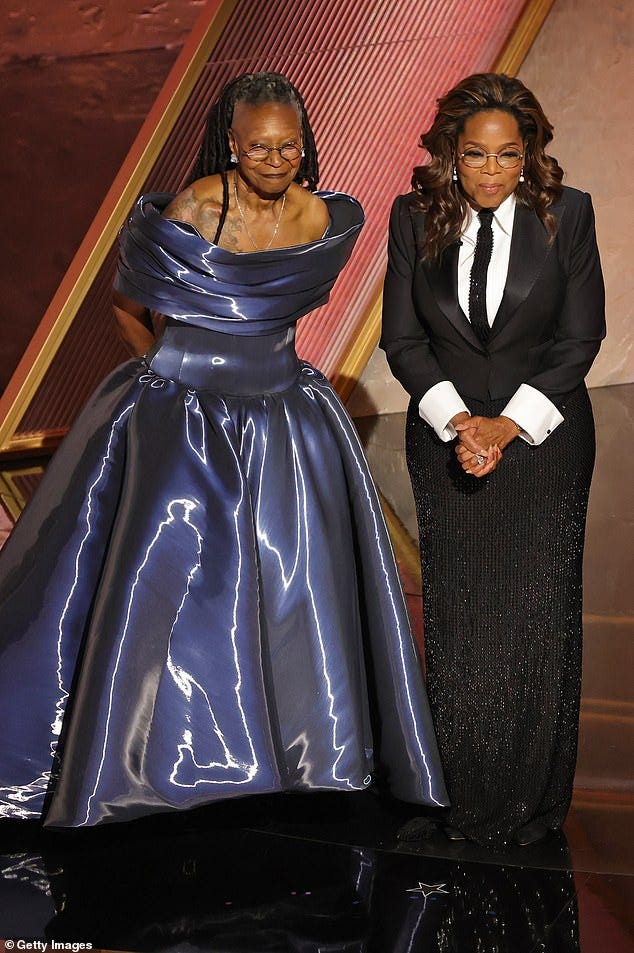 Fans were amazed to see Oprah Winfrey, 71, and Whoopi Goldberg, 69, looking trimmer than ever at the Oscars on Sunday