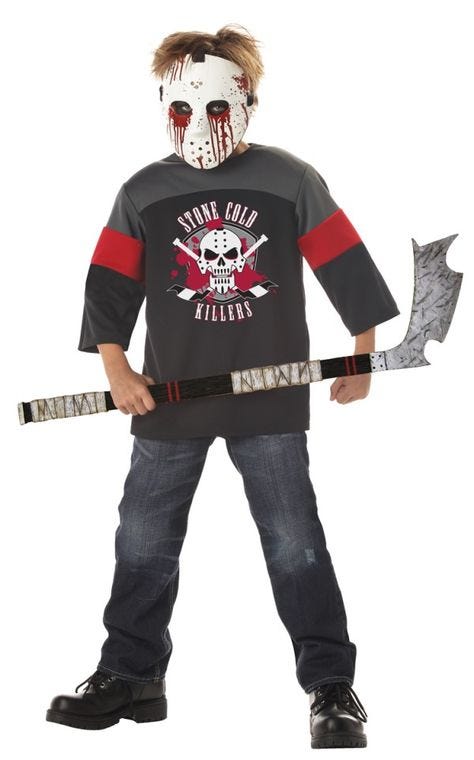 A collection of evil costumes of kids now-a-days