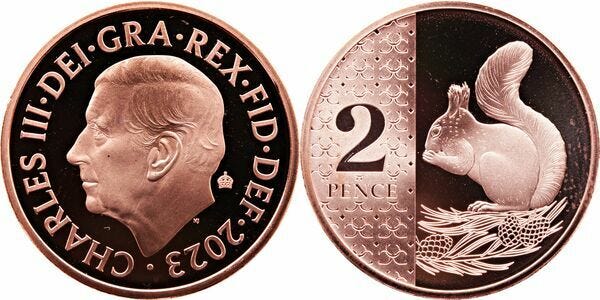 2 Pence - Charles III (Red Squirrel) - United Kingdom - Numista 2 Pence - Charles III (Red Squirrel) - United Kingdom - Numista
