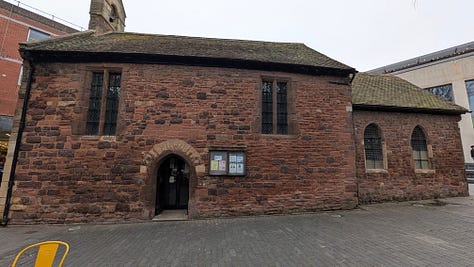City alleys and streets in Exeter