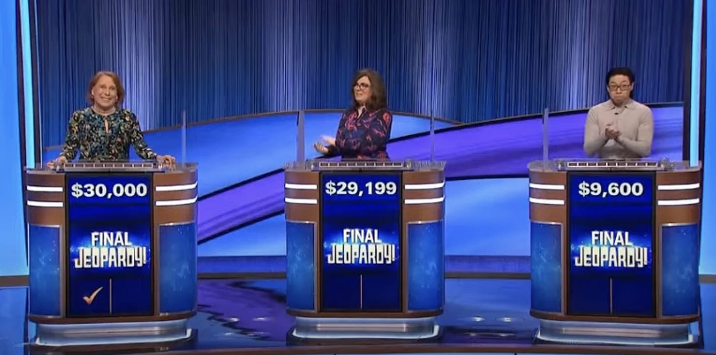 Jeopardy!'s Amy Schneider pulls epic comeback over Victoria Groce in JIT  finals as error hints at 'concerning' weakness | The US Sun