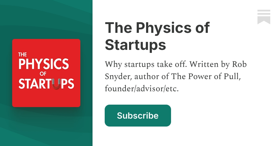 Snyder's Law - by Rob Snyder - The Physics of Startups