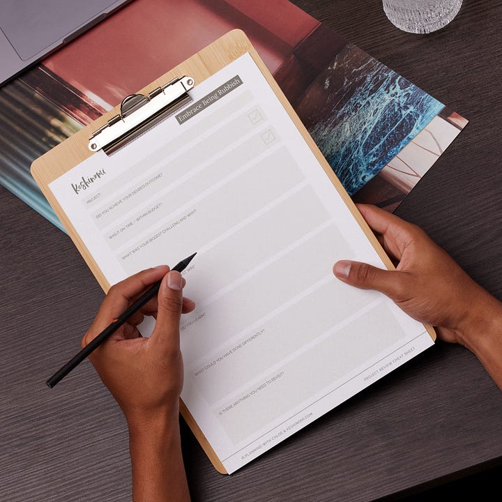 Project Review Cheat Sheet - Canva Template