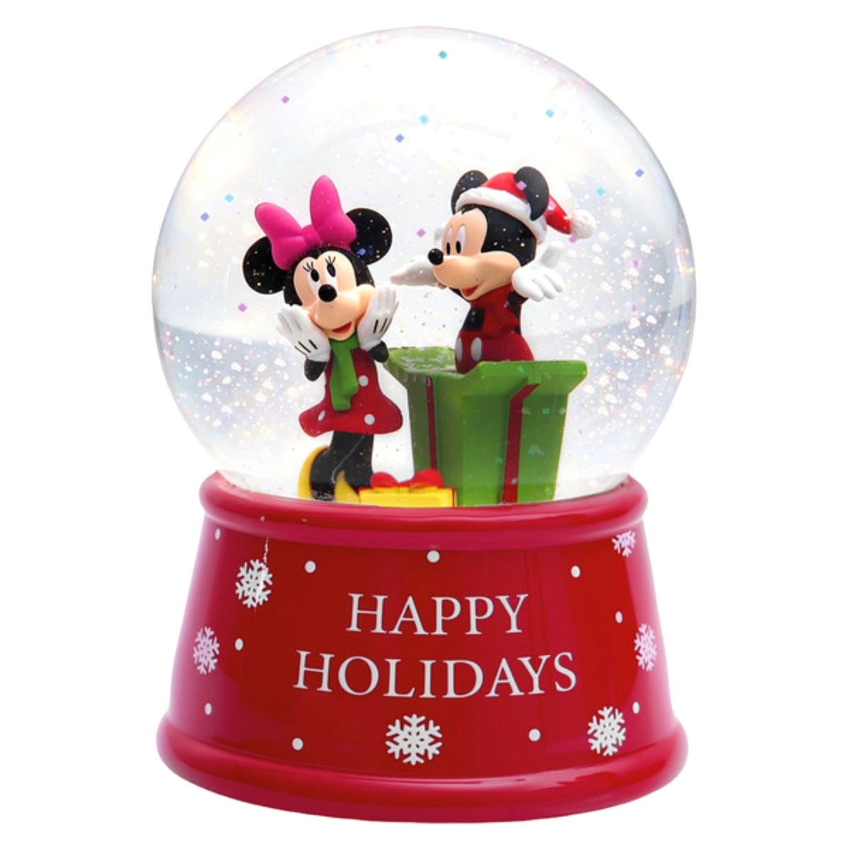 Aldi's Disney Happy Holidays snow globe, $14.99. Image: Aldi