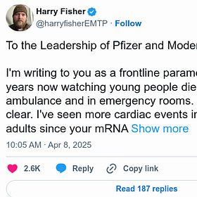 Harry Fisher, Paramedic: Open Letter to the Leadership of Pfizer and Moderna