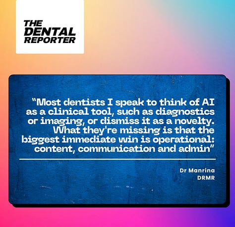 Dr Manrina on How AI is changing everything around dentistry and her quote