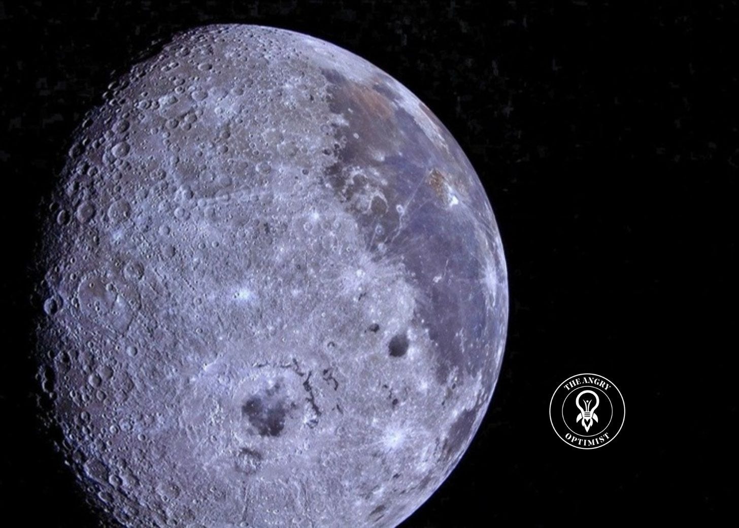 MÄnen fotograferad frÄn Orion under Artemis II, med förstÀrkta fÀrger MÄnen fotograferad frÄn Orion under Artemis II, med förstÀrkta fÀrger