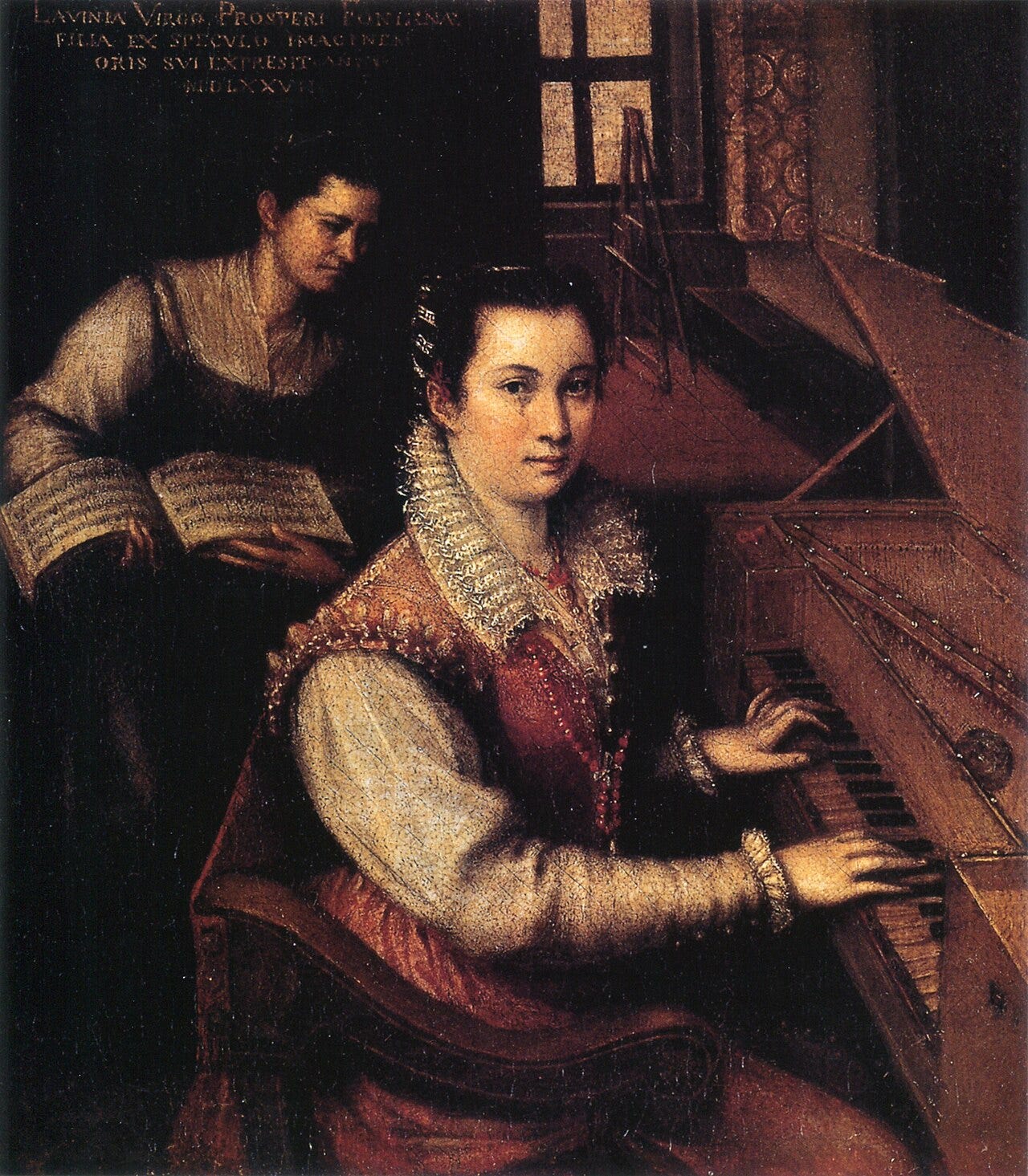 Lavinia Fontana, Self Portrait at the Clavichord, 1577 Lavinia Fontana, Self Portrait at the Clavichord, 1577