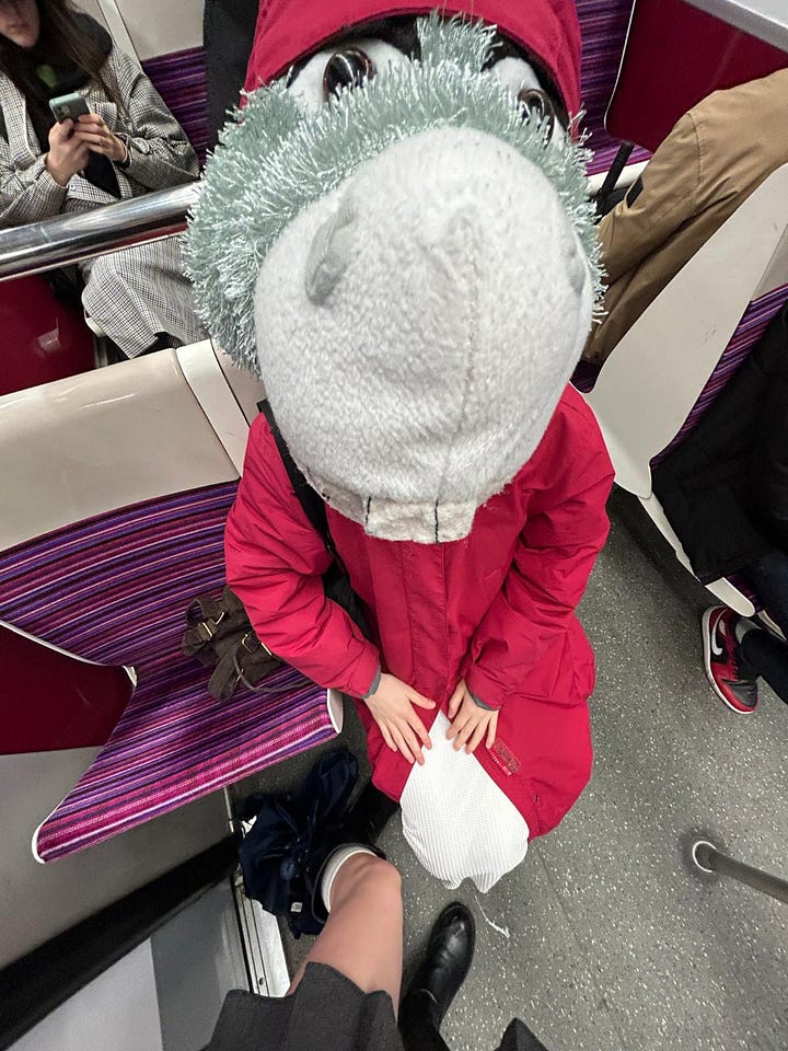A series of selfies, plus a certain donkey on the metro