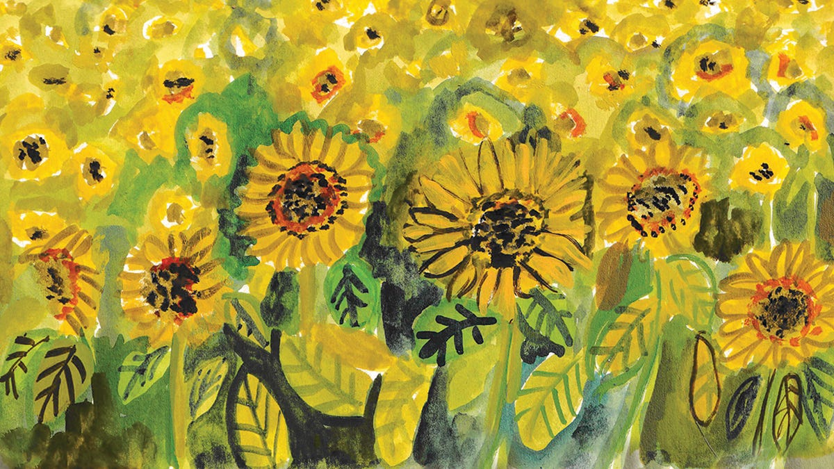 sunflowers painted by Beth Spencer