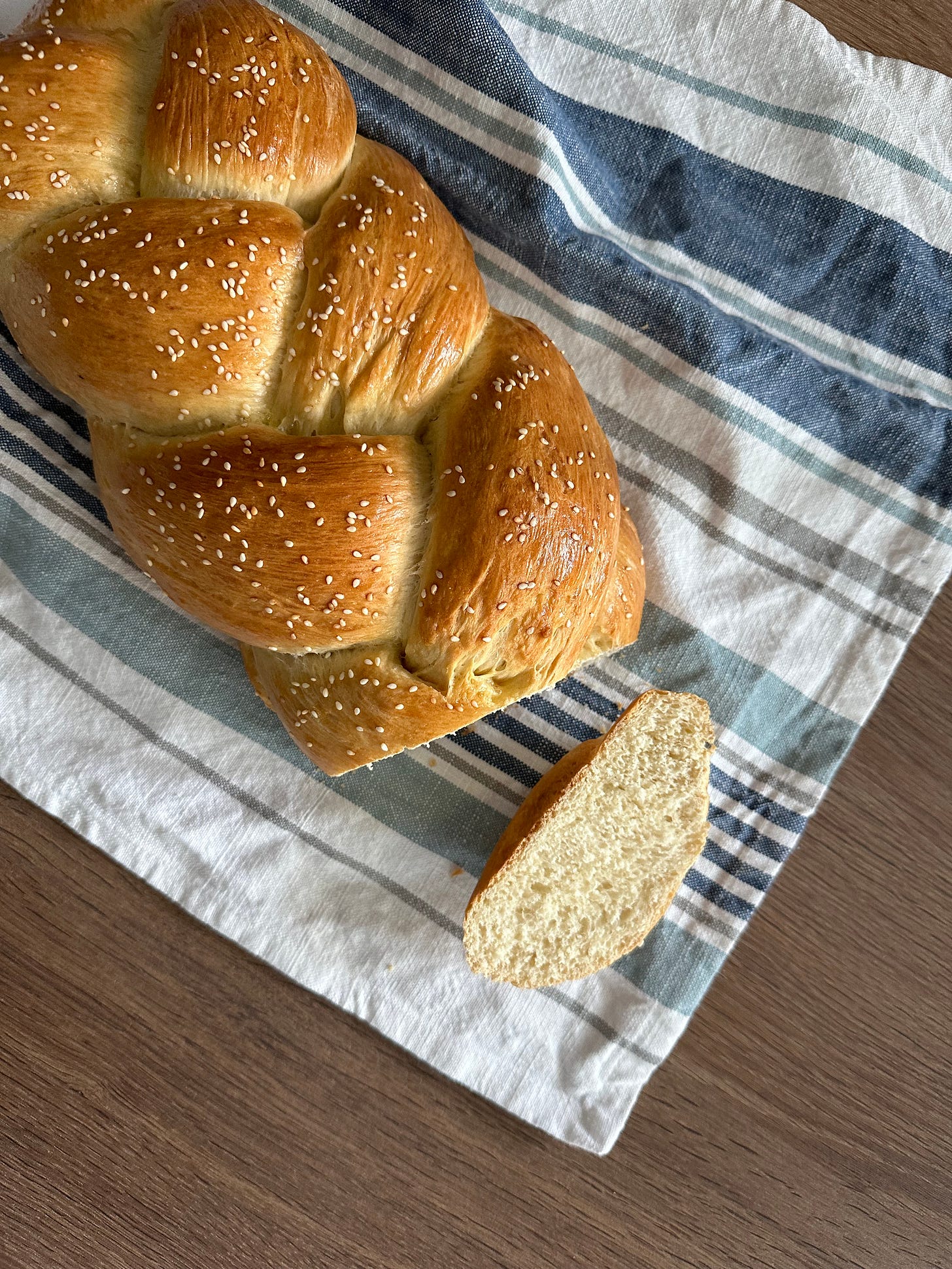 A braided loaf of bread