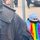 Counter-protester reportedly detained after dressing in a “Pride niqab” 