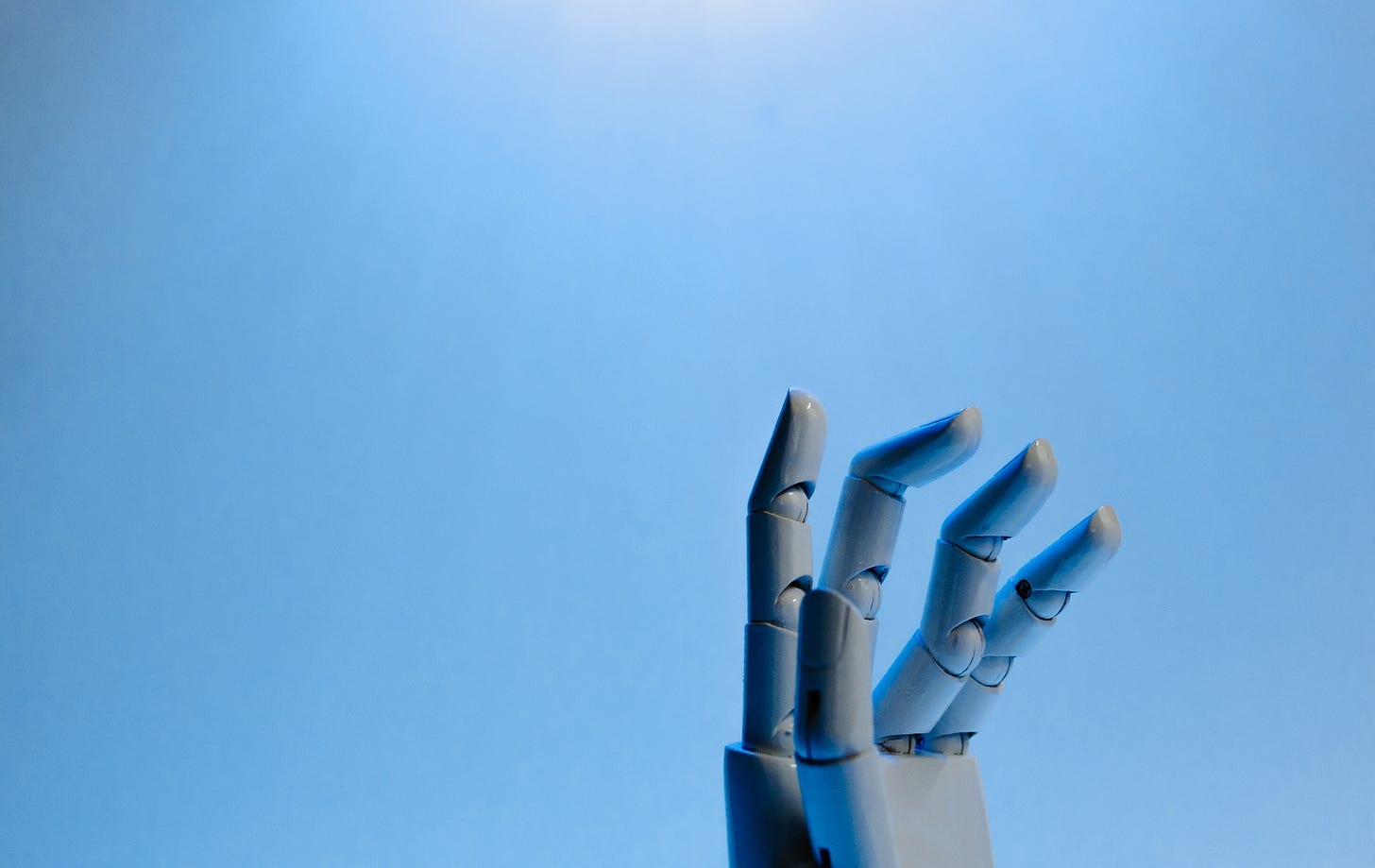 Robotic hand emerging from below