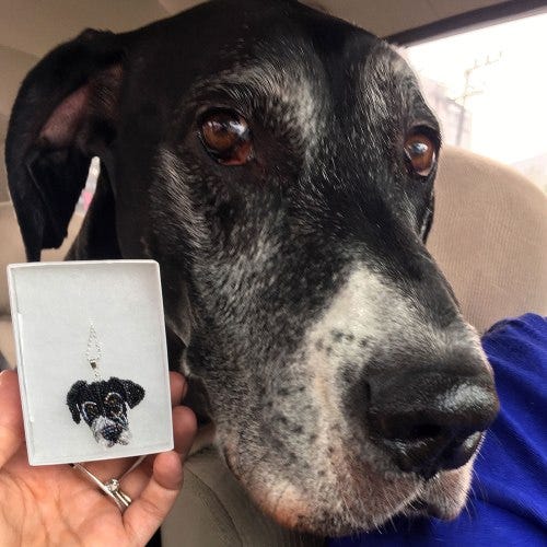 Jimmy the Great Dane in Mexico City - Custom Beaded Jewelry Dog Pendant Etsy Earthquake 2017 Jimmy the Great Dane in Mexico City - Custom Beaded Jewelry Dog Pendant Etsy Earthquake 2017
