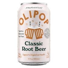OLIPOP Prebiotic Soda, Classic Root Beer, 12 fl oz, 12 Pack, Refrigerated