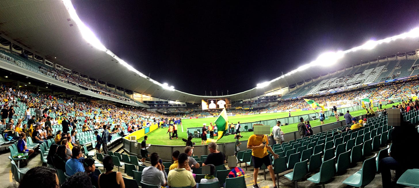 A panorama shot of the old Sydney Football Stadium
