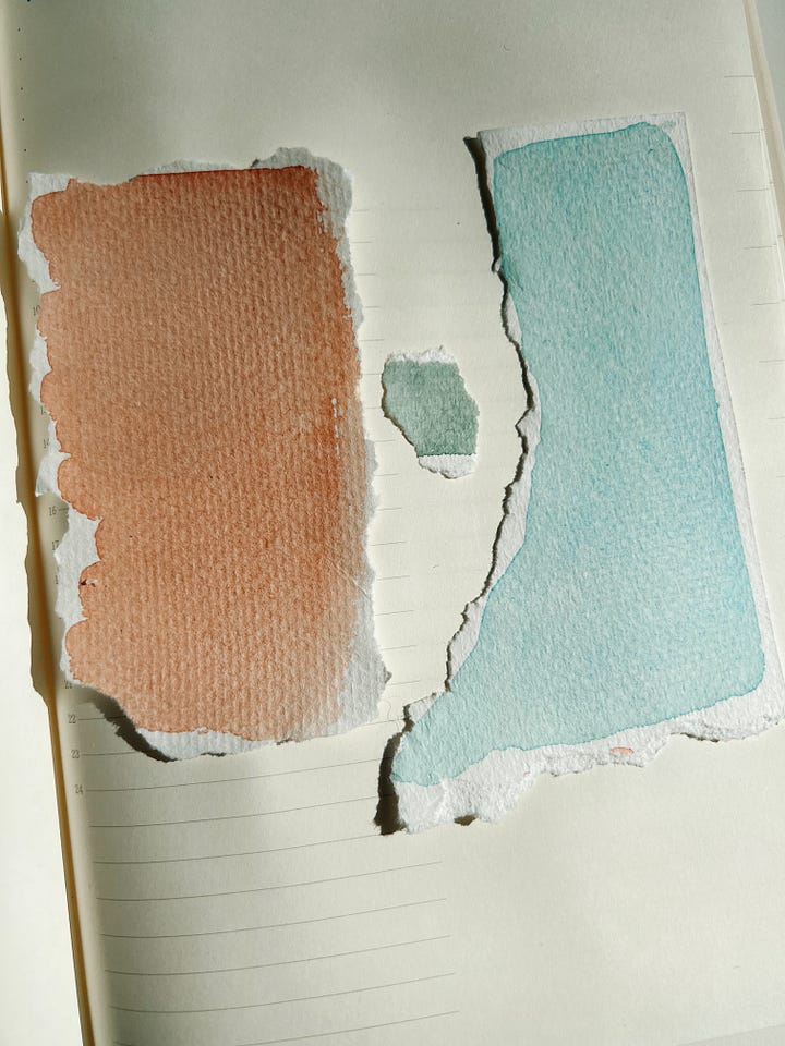 collage and color swatches 