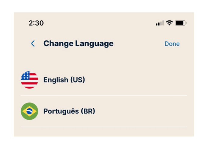 Minke language change
