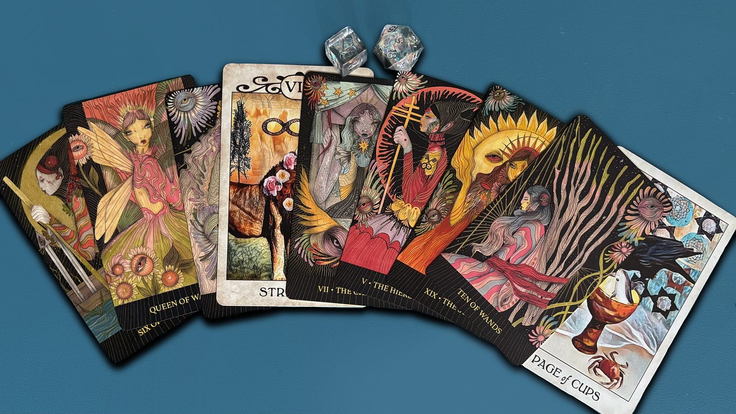 Random tarot cards from Mind's Eye Tarot Random tarot cards from Mind's Eye Tarot