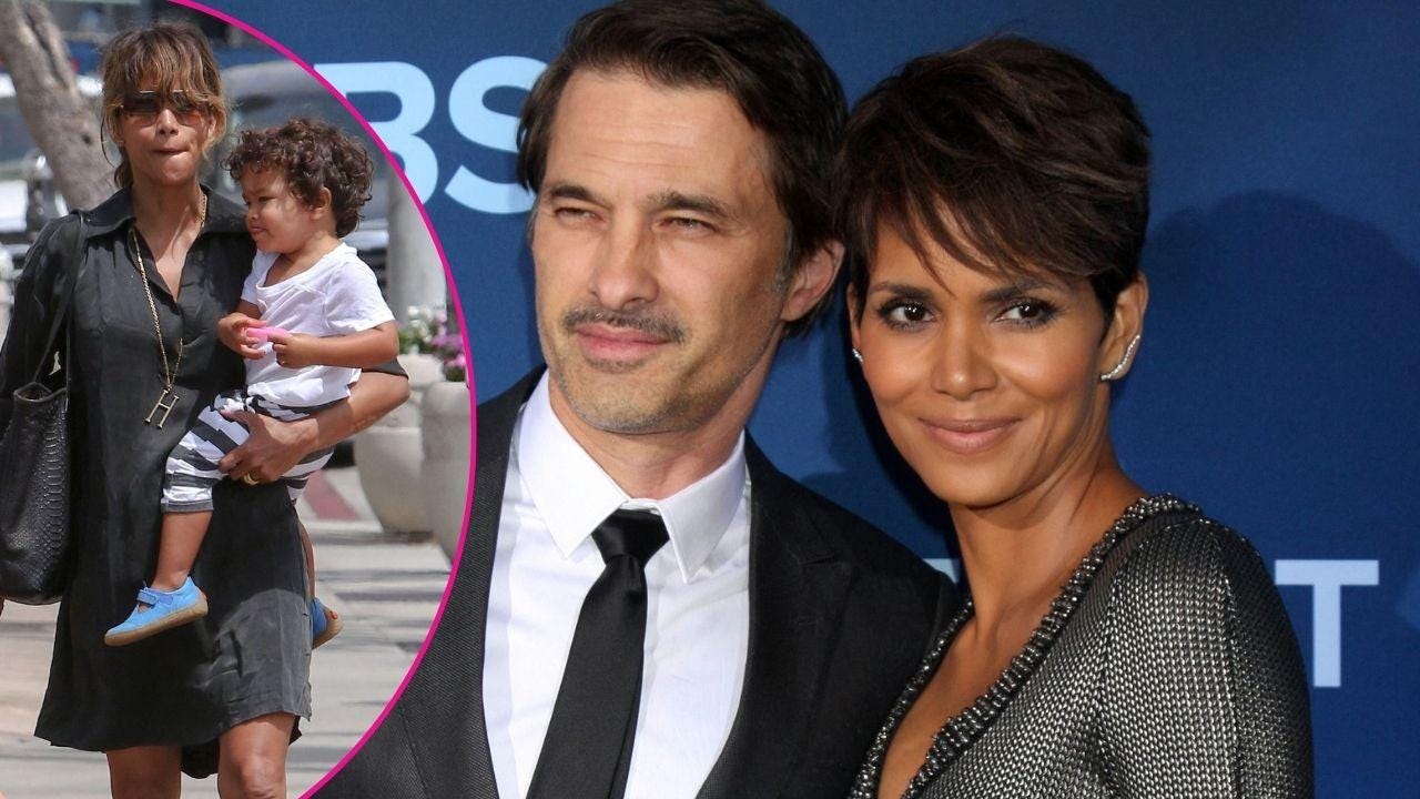 Split photo of Halle Berry, Maceo and Olivier Martinez Split photo of Halle Berry, Maceo and Olivier Martinez