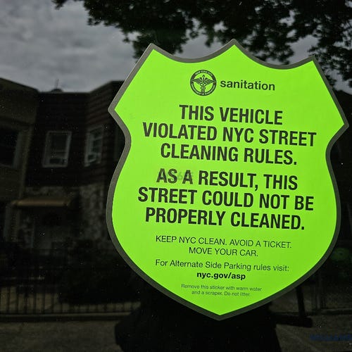 NYC Brings Back Warning Stickers For Alternate Side Parking Violations