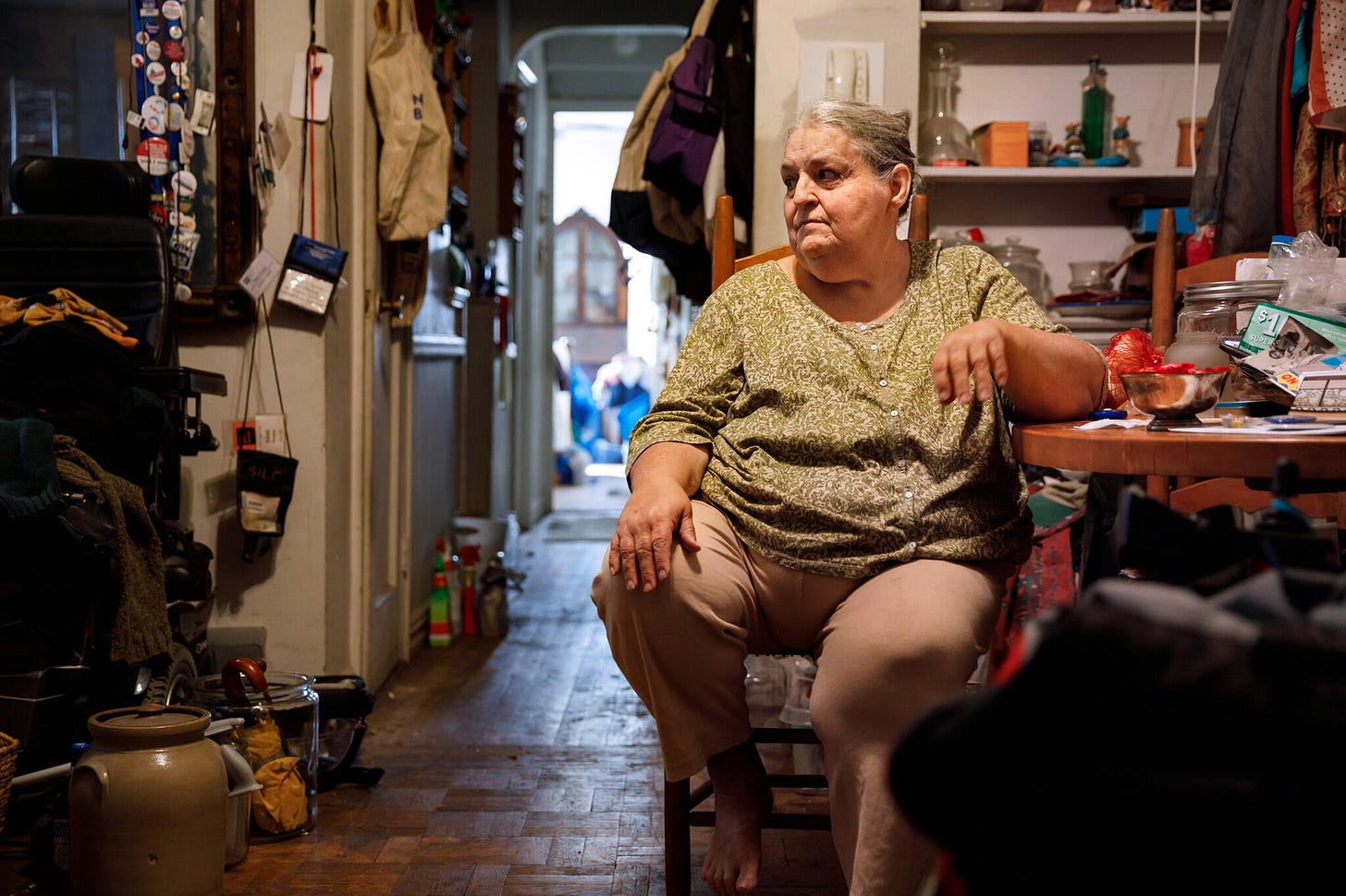 An image of Edith Prentiss in her home, published in The New York Times following her death.