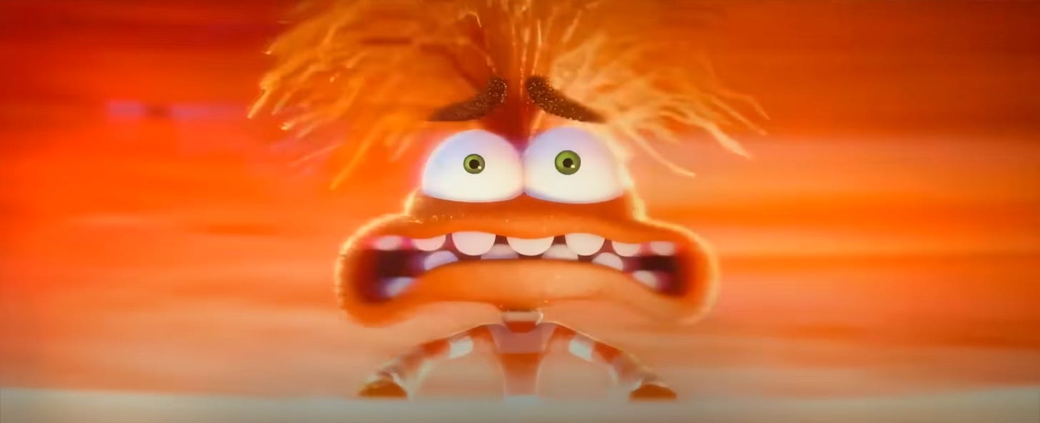 Anxiety panicking in "Inside Out 2"