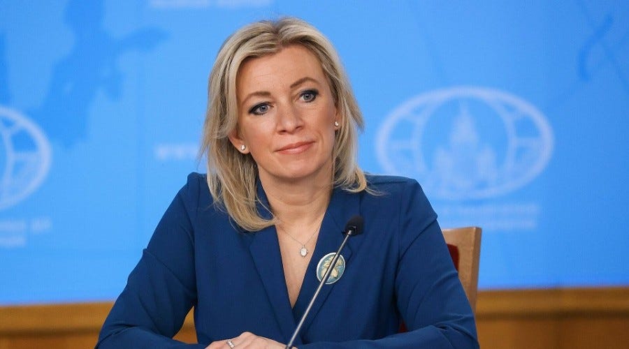 Maria Zakharova said, the laetst round of EU sanctions against Moscow ...