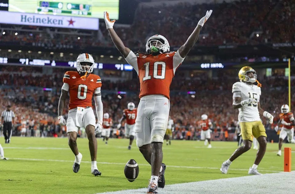 Miami Hurricanes stun Notre Dame Fighting Irish - August 31, 2025