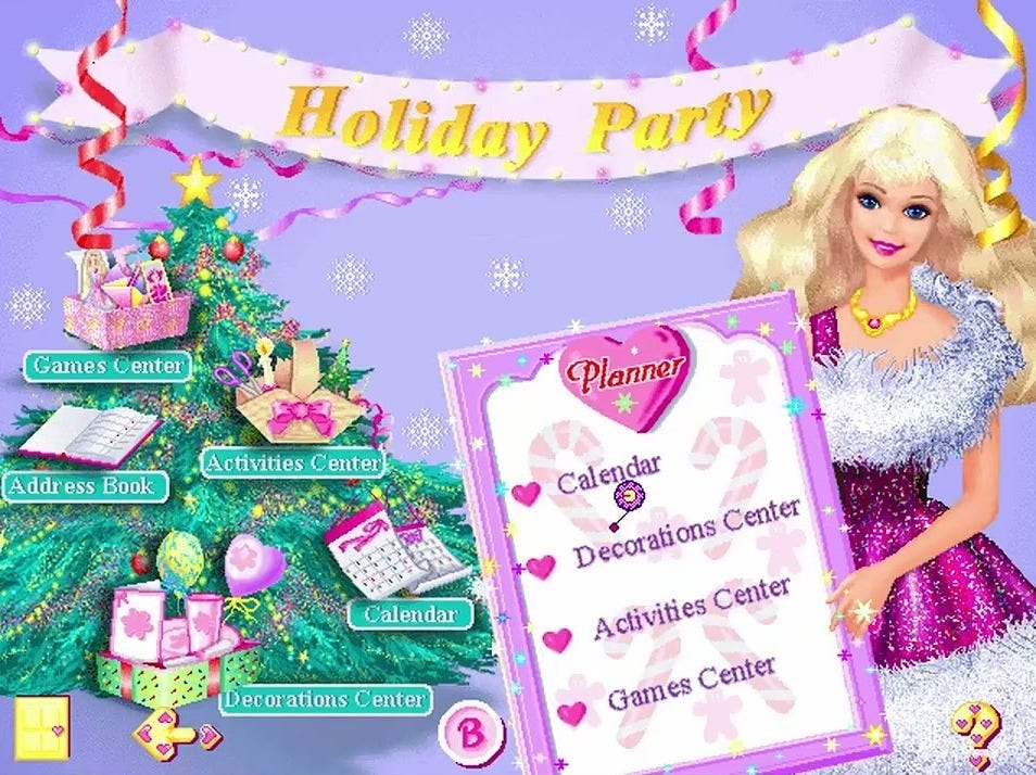 Barbie Party Print 'n Play CD-ROM Full Playthrough