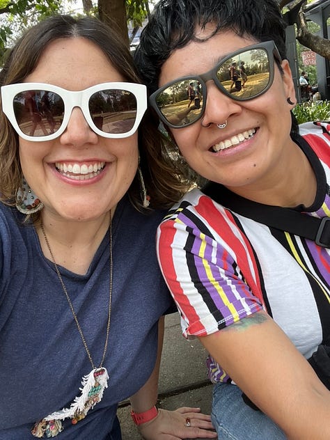 Various photos of Lauren in Mexico City with friends and family.