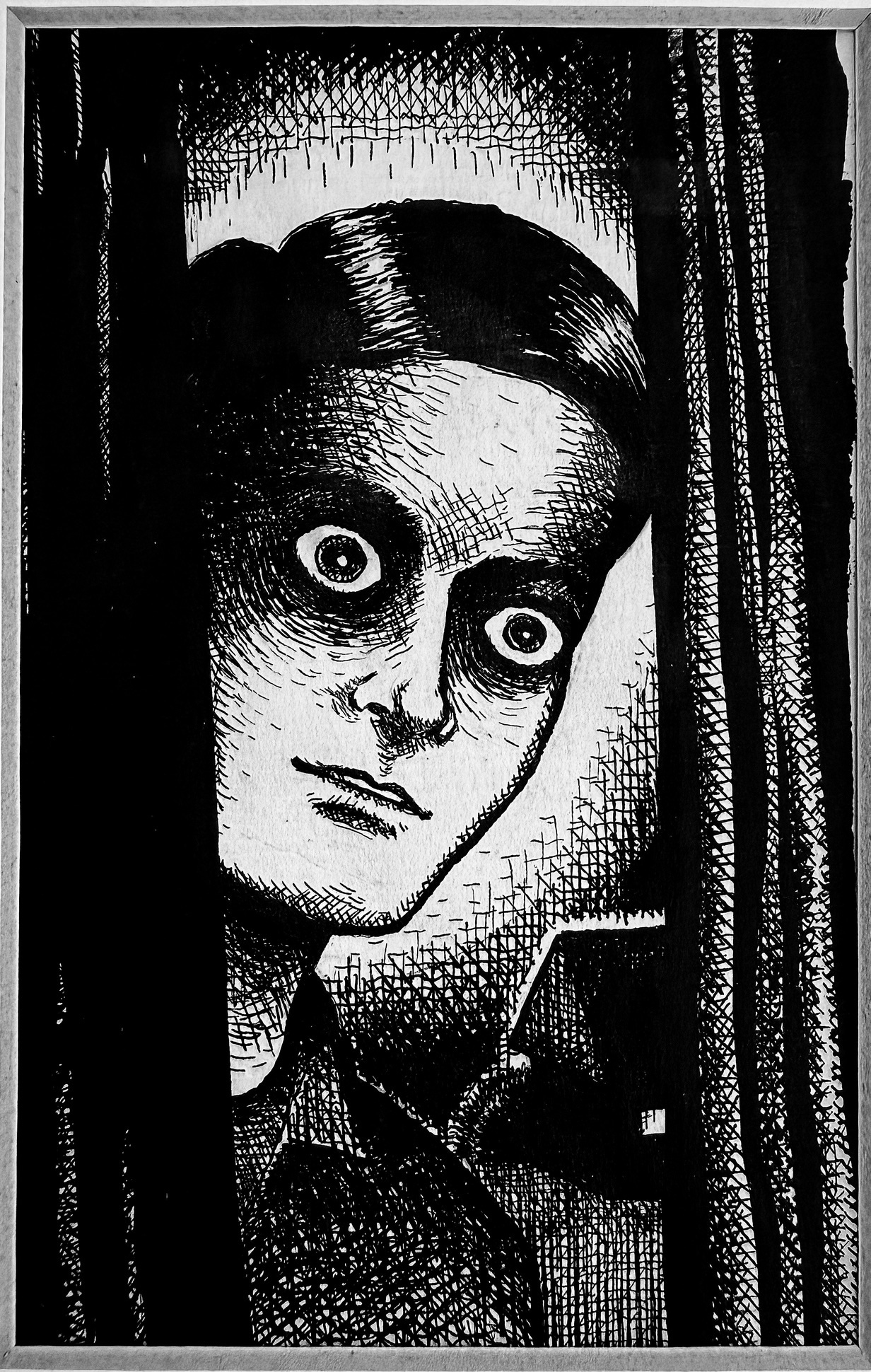 Pen and ink drawing by Michael Morrison inspired by the following story, July 1995. 