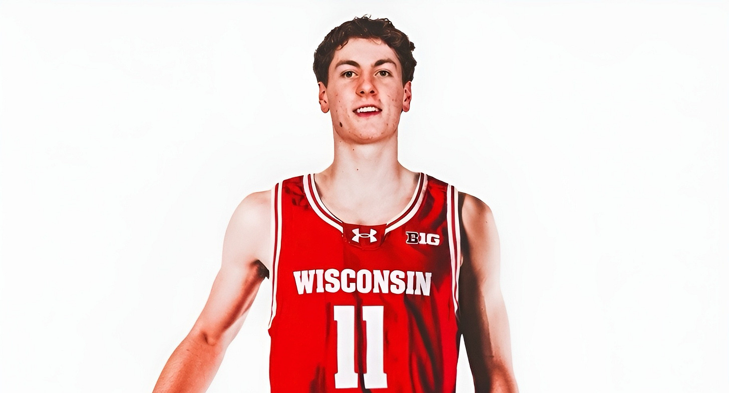 Wisconsin Badgers forward Isaac Riddle.