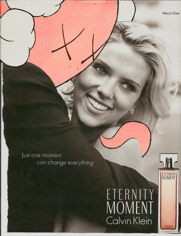 fuck yea KAWS — Ad Disruption + Scarlett Johansson